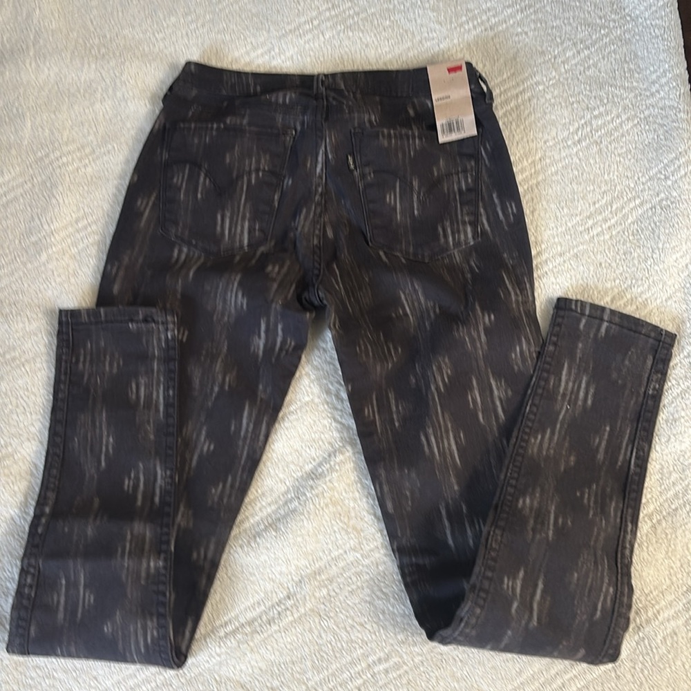 Levi's Reversible Black Patterned/Gray Women Leggings - Picture 4 of 8